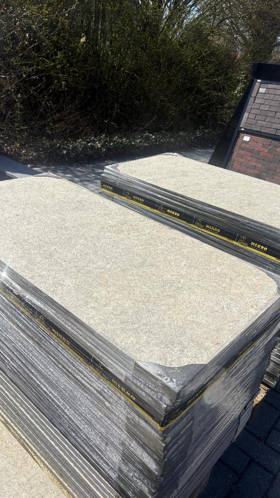 keramische tuintegel 120x60x2 grijs 54m2, Tuin en Terras, Tegels en Klinkers, Keramiek, Nieuw, Ophalen of Verzenden, 10 m² of meer