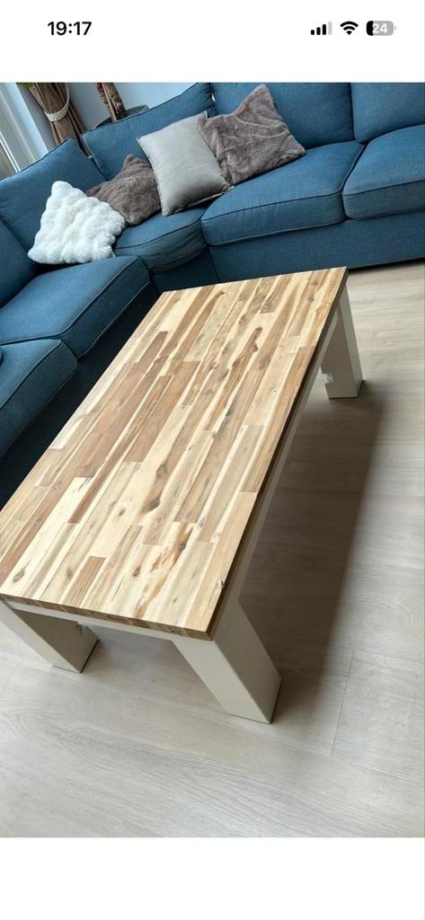 Robuuste Pronto Lizzano Salontafel - Houten Blad, Huis en Inrichting, Tafels | Salontafels, Gebruikt, Minder dan 50 cm, 100 tot 150 cm