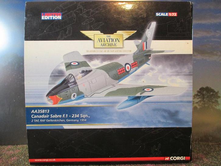 1:72 Canadair Sabre F.1 - 234 Sqn. 2TAF RAF Geilenkirchen, Hobby en Vrije tijd, Modelbouw | Vliegtuigen en Helikopters, Nieuw