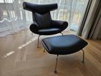 Ox Chair met ottoman van Hans J. Wegner, Ophalen, Gebruikt, 75 tot 100 cm, 75 tot 100 cm