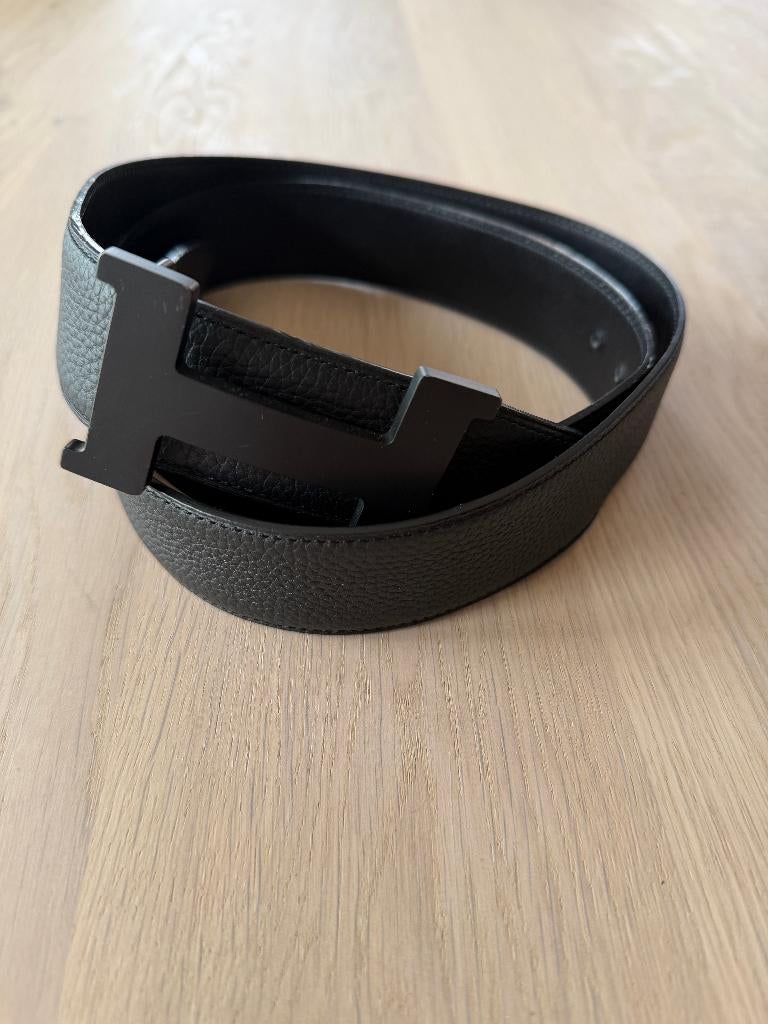 Hermes Riem met zwarte gesp - 125CM, Kleding | Heren, Riemen en Ceinturen, Ophalen of Verzenden, Zo goed als nieuw, Riem of Ceintuur
