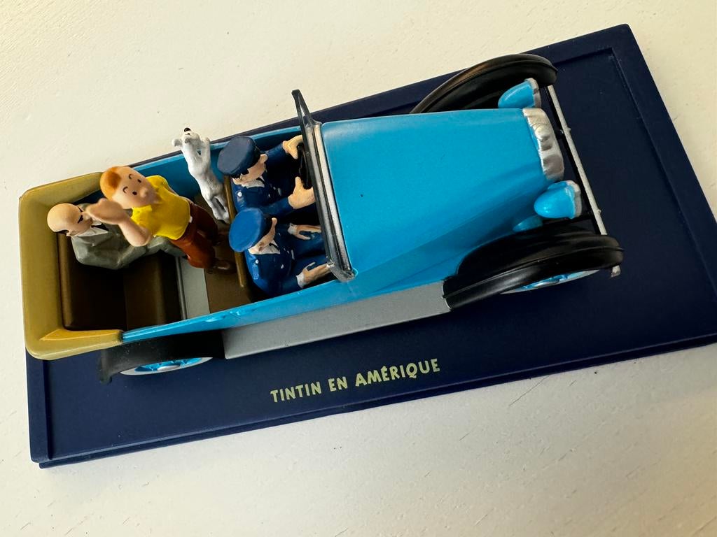 Kuifje auto 1:43 de parade wagen uit kuifje in Amerika, Ophalen of Verzenden, Kuifje, Nieuw, Beeldje of Figuurtje