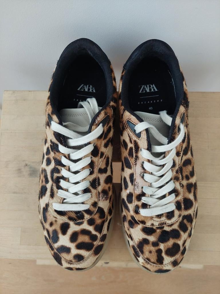 Sneakers leopard, Zara, Ophalen of Verzenden, Sneakers of Gympen, Zo goed als nieuw