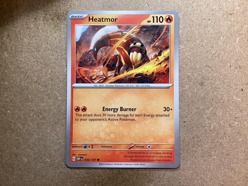 1x Heatmor [OBF 039/197] (Near Mint), Ophalen of Verzenden, Zo goed als nieuw, Losse kaart