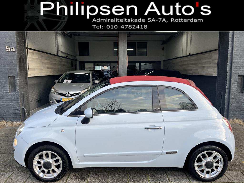 Fiat 500 Cabrio 1.2 Lounge Automaat (bj 2010), Auto's, Euro 5, Stof, Gebruikt, 4 cilinders
