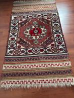 Authentiek vintage Perzisch tapijt, wol op wol handgeknoopt, Ophalen, Gebruikt, Crème, 50 tot 100 cm