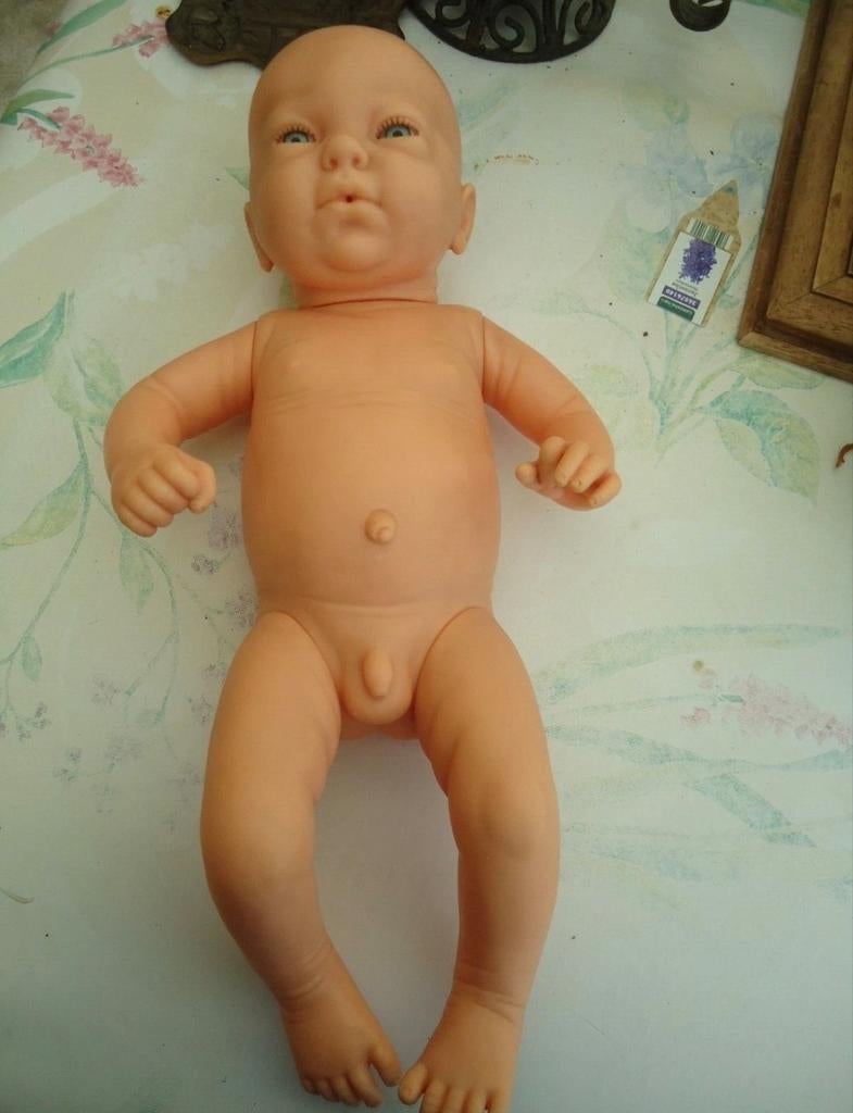 Realistische Berjusa babypop jongen 50 cm, Ophalen of Verzenden, Gebruikt, Babypop