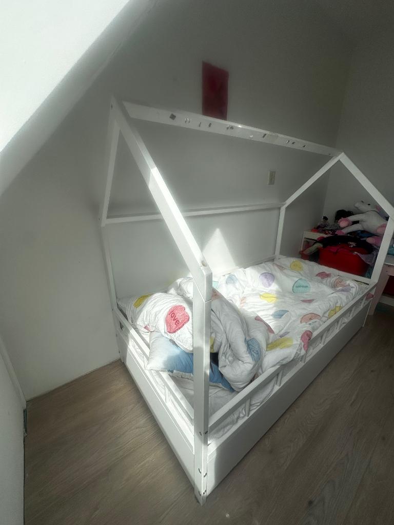 kinderbed met matras, Ophalen, 85 tot 100 cm, Gebruikt, Matras