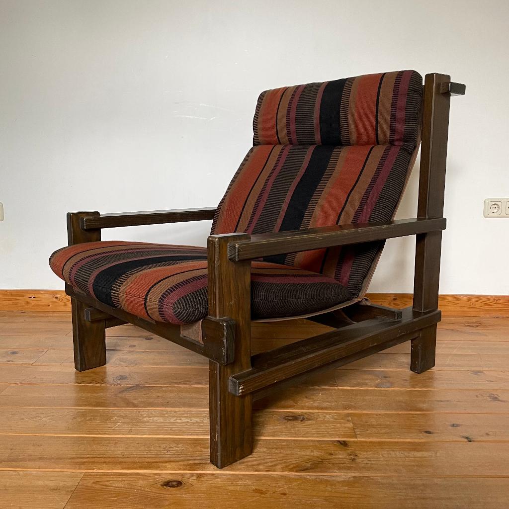 Carl Straub vintage Brutalist fauteuil, Huis en Inrichting, Fauteuils, Ophalen, Overige materialen, 75 tot 100 cm, Nvt