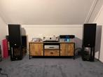 Wharfedale Super Linton incl. stands zwart, Zo goed als nieuw, 120 watt of meer, Front, Rear of Stereo speakers, Ophalen