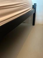 Bed,  maat 90x 200 zwart metaal, Ophalen, 90 cm, Eenpersoons, Zwart