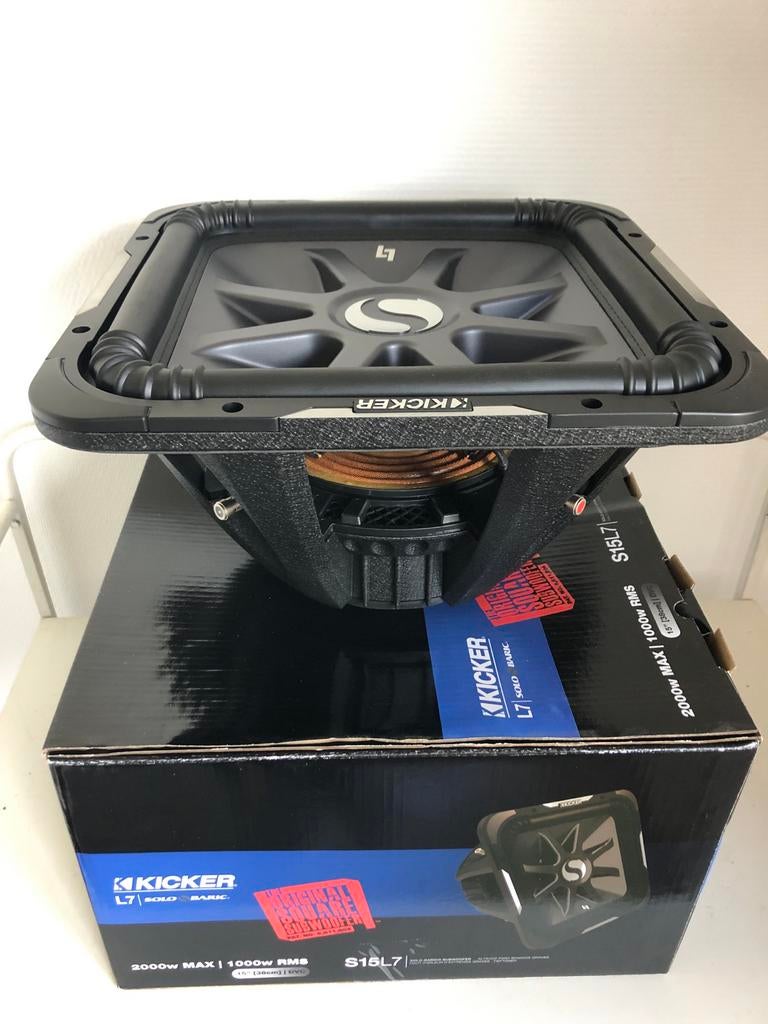 Kicker Solo-Baric L7 15 inch (38cm) 1000 watt rms Subwoofer, Ophalen of Verzenden, Zo goed als nieuw