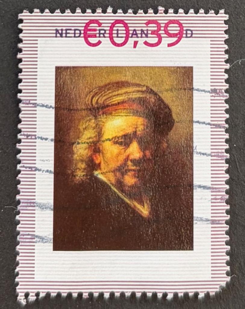 Persoonlijke postzegel Rembrandt * hoekje, Postzegels en Munten, Postzegels | Nederland, Ophalen of Verzenden, Na 1940, Gestempeld