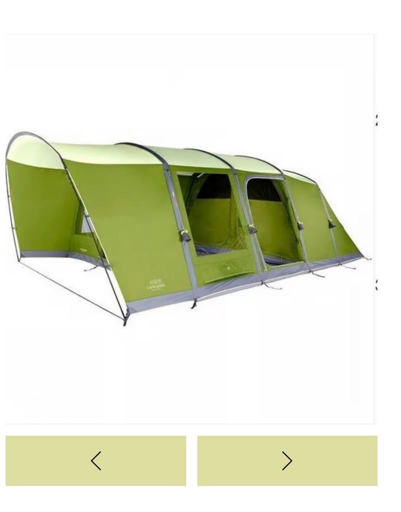 Vango AirBeam Capri 600xl opblaastent met zij aanbouw, Ophalen, Gebruikt, Meer dan 6