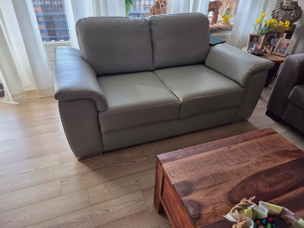 Grijze 2-zitsbank, Ophalen, Gebruikt, Tweepersoons, 75 tot 100 cm