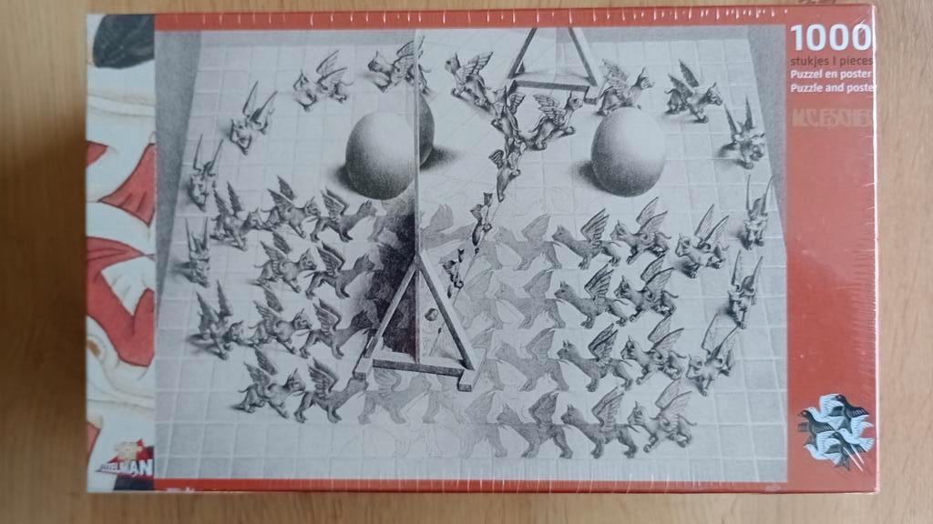 M.C. Escher - Toverspiegel - Nieuw - 1000 stukjes - ophalen, Ophalen, 500 t/m 1500 stukjes, Nieuw, Legpuzzel