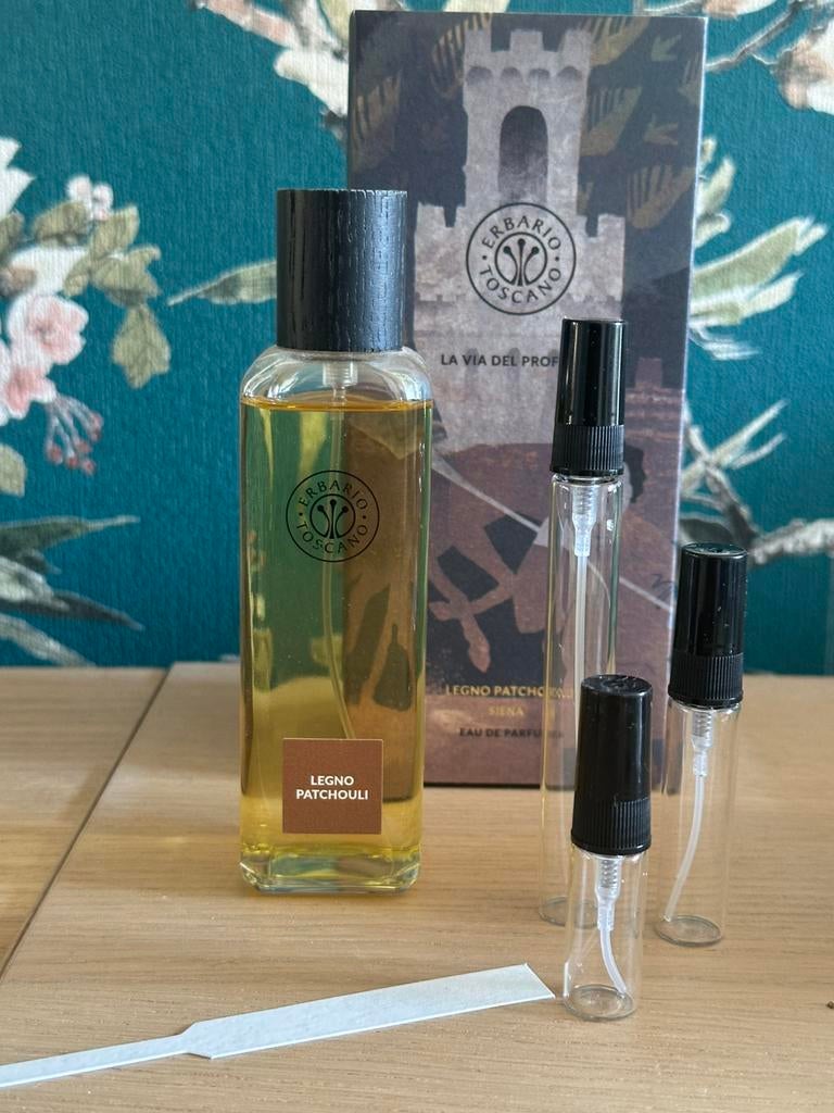 Erbario Toscano Legno Patchouli Eau de Parfum tester/decant, Ophalen of Verzenden, Nieuw