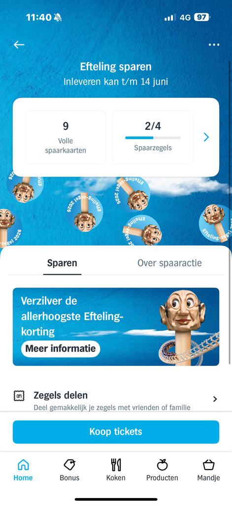 Efteling kaarten, Tickets en Kaartjes, Kortingen en Cadeaubonnen, Drie personen of meer, Overige soorten