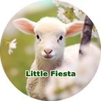 L1624 luxe icing lammetje 19cm eetbare taart print top, Ophalen of Verzenden, Nieuw, Taarten, Versiering