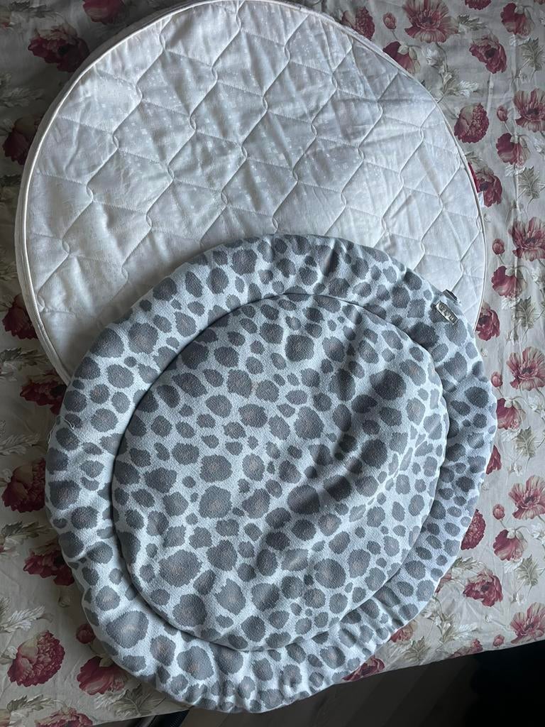Bopita boxmatras rondo meyco box kleed rond panter neutral, Ophalen, Zo goed als nieuw, Rond, Boxkleed
