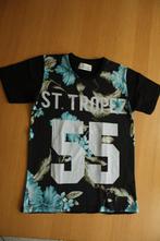 zwart shirt met bloemenprint maat S, Ophalen of Verzenden, Zo goed als nieuw, Maat 46 (S) of kleiner, Zwart