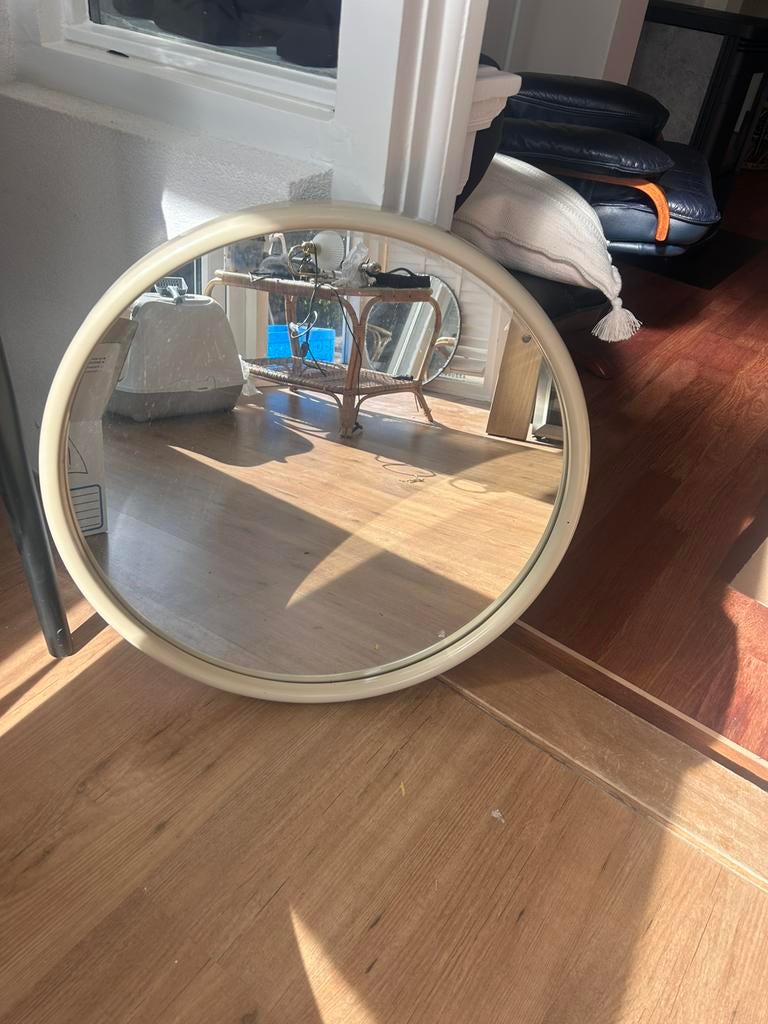 Retro space age spiegel, Huis en Inrichting, Woonaccessoires | Spiegels, Minder dan 50 cm, Ophalen of Verzenden, Zo goed als nieuw