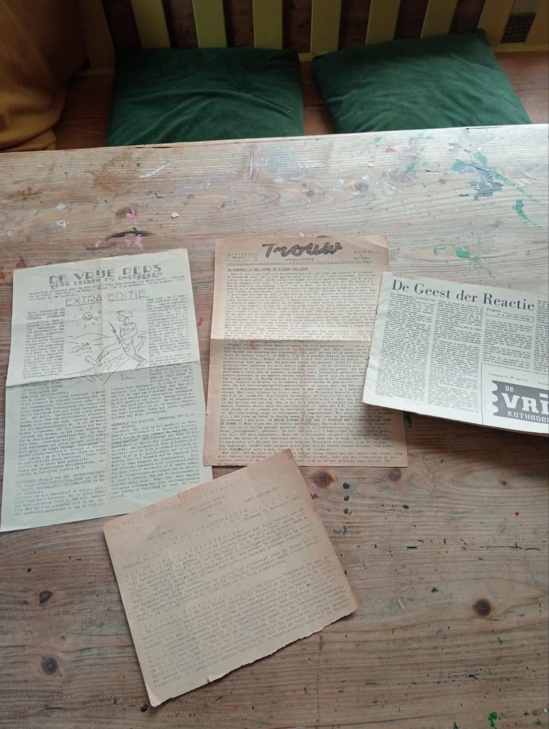 Originele Verzetkrantjes: Trouw, De Vrije Pers, Het Parool, Ophalen of Verzenden