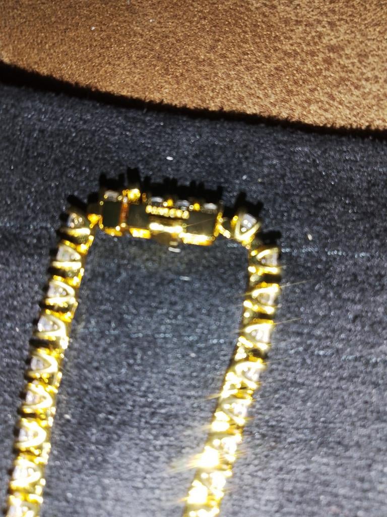 Prachtige armband met zirkonia's, Ophalen of Verzenden, Nieuw, Goud, Goud