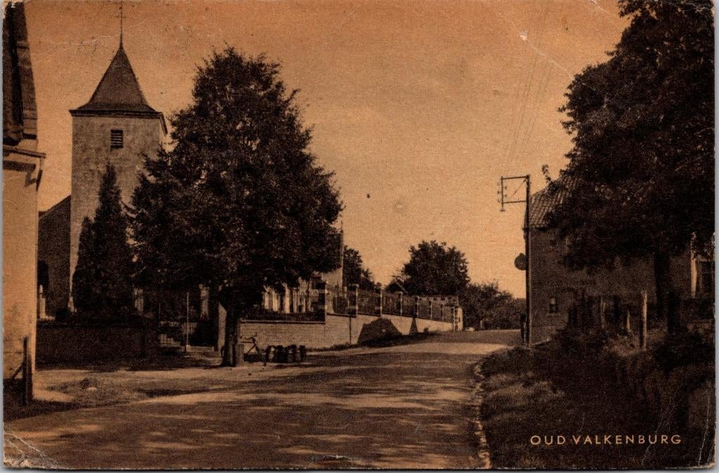 Oud Valkenburg jaren 40, Verzamelen, Ansichtkaarten | Nederland, Verzenden, 1940 tot 1960, Gelopen, Limburg