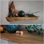 Boomstam wandplank eiken - zwevende muurplank - 54,5cm #163B, Houtatelier M.Y., Info@myhoutatelier.nl, Nieuw, Ophalen of Verzenden