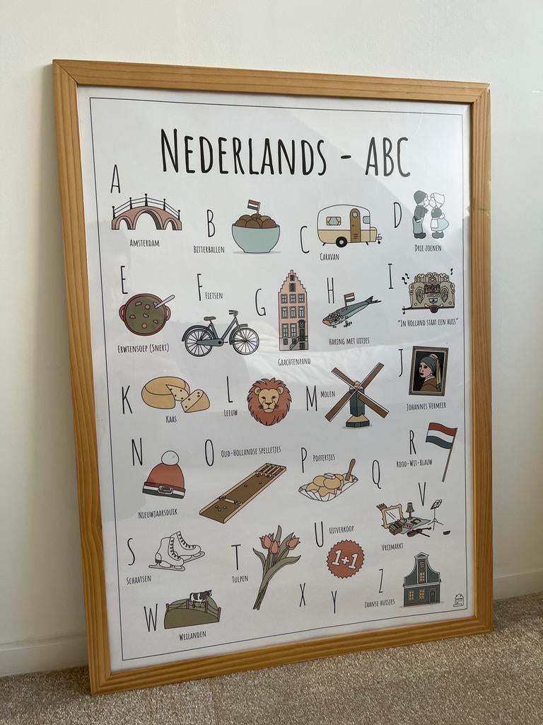 Poster Nederlands ABC, Ophalen of Verzenden, A1 t/m A3, Overige onderwerpen, Rechthoekig Staand