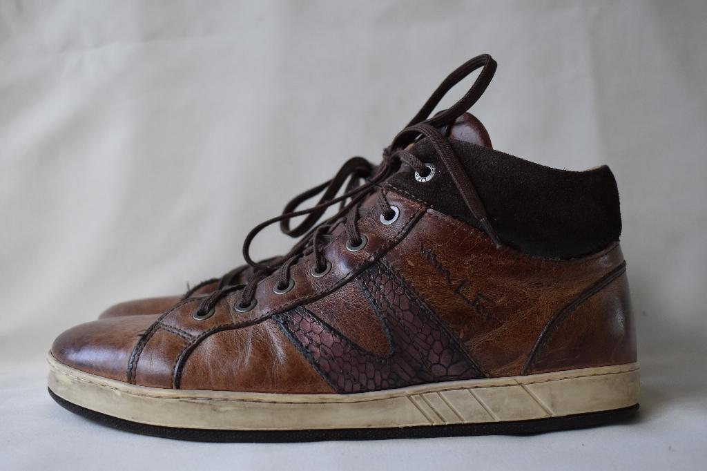 April'26 VAN LIER maat 39 UK 6 wandelschoenen leder, Van Lier, Bruin, Gedragen, Wandelschoenen