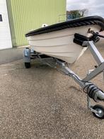 Polyester boot (Topcraft) met trailer en buitenboordmotor, Ophalen