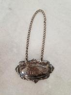 Antieke verzilverde whisky karaf hanger, Ophalen of Verzenden, Zilver
