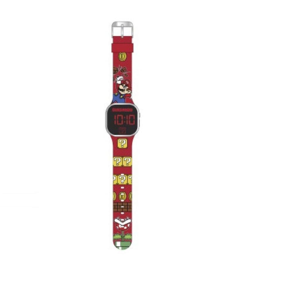 Super Mario Horloge - Led Kinderhorloge, Ophalen of Verzenden, Nieuw, Rood, Jongen