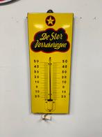 Vintage Emaille Thermometer 'De Ster Verzekeringen', Ophalen, Gebruikt, ., .