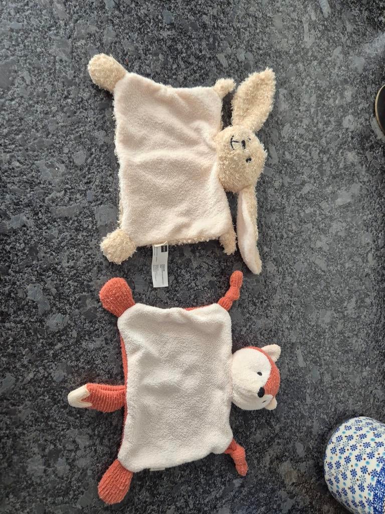 HEMA knuffeldoekjes konijn en vos, Ophalen of Verzenden, Zo goed als nieuw, Hond