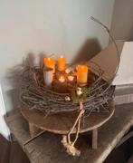 Unieke Landelijke ronde houten Bajot op pootjes,, Ophalen, Zo goed als nieuw