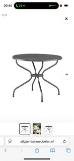 Kettler metalen buitentafel met 4 Kettler stoelen, Tuin en Terras, Tuintafels, Ophalen of Verzenden, Zo goed als nieuw, Rond, Metaal