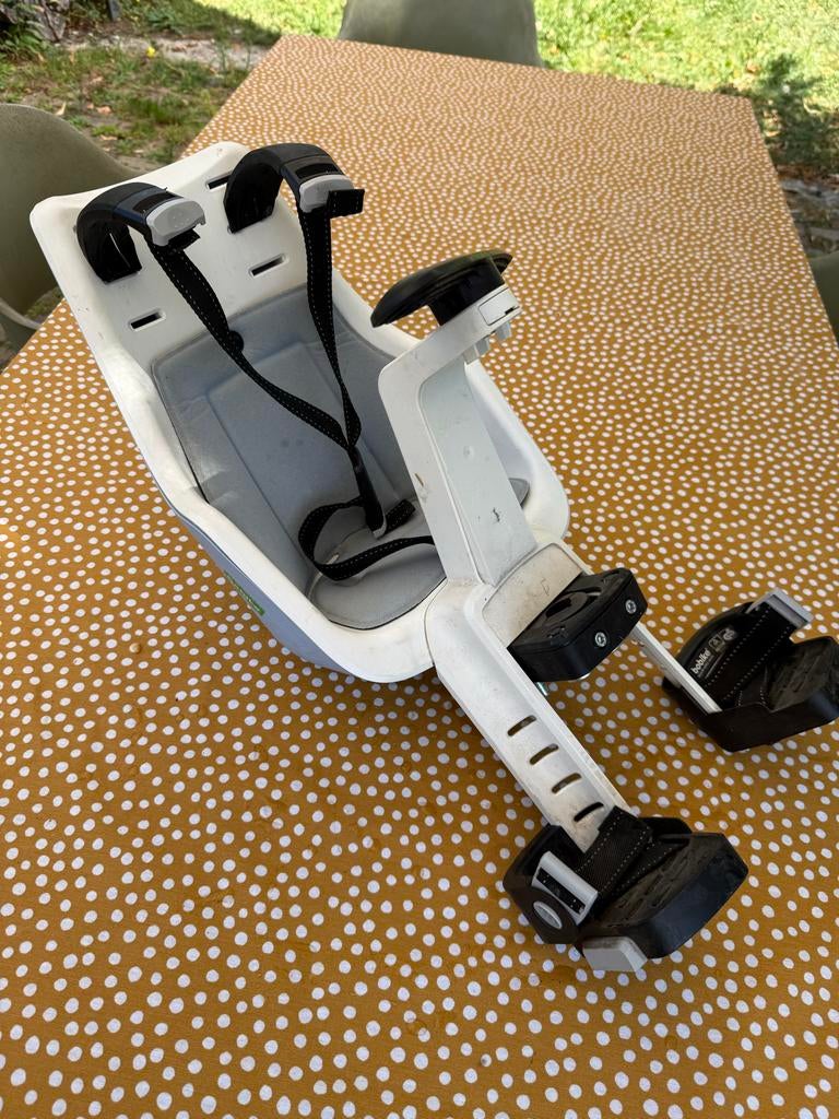 Bobike fietsstoel voor lichtblauw met stuurkolombevestiging, Ophalen, Voorzitje, 0 t/m 13 kg, Gebruikt