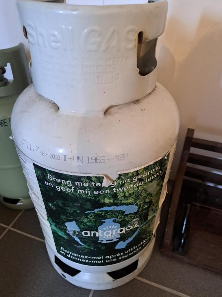 Volle Gasfles 11,7 kg - inwisselbaar, Ophalen, Gebruikt, Shell Gas / Antargaz