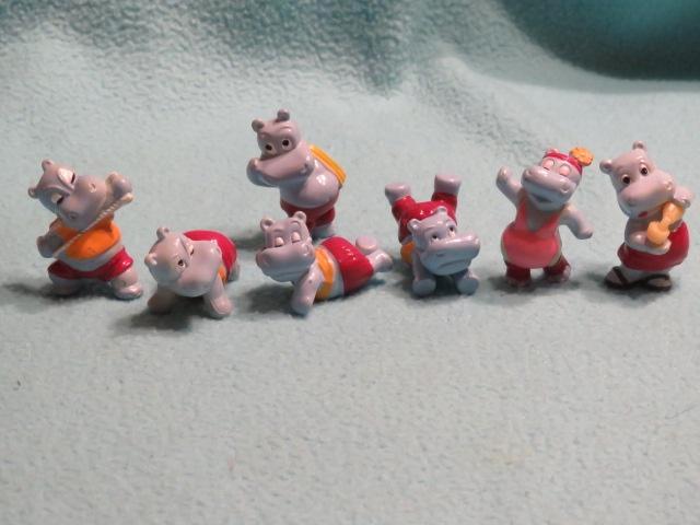 Figuurtjes Kindersurprise Happy Hippos jaren 80, Verzamelen, Verrassingseieren, Zo goed als nieuw, Hardplasticfiguren, Ophalen of Verzenden
