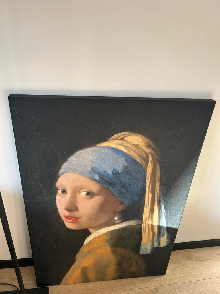 Canvas schilderij Meisje met de Parel, Ophalen