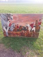 Groot Jachttafereel Schilderij - 150x100cm, Ophalen of Verzenden