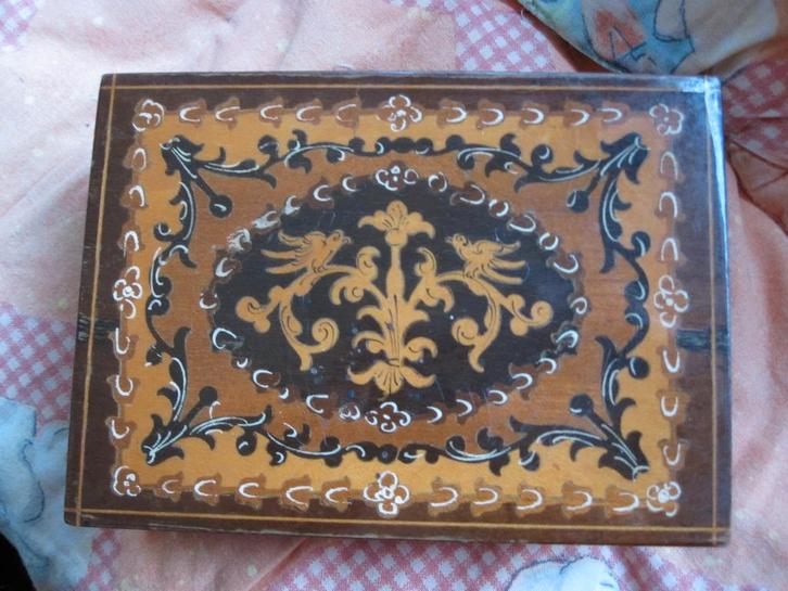 Antiek speeldoosje met inlegwerk, Antiek en Kunst, Curiosa en Brocante, Ophalen of Verzenden
