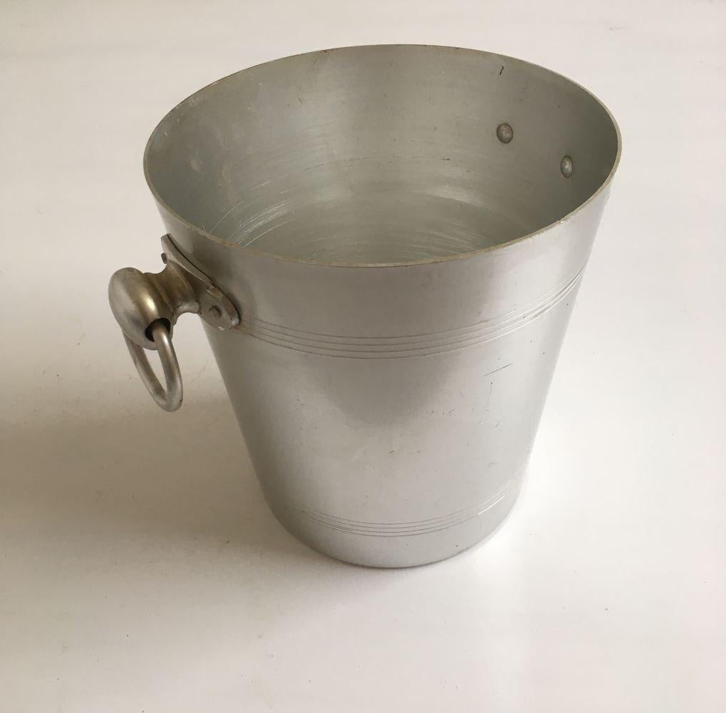 IJsemmer, champagne emmer - Aluminium made in France, Huis en Inrichting, Emmers, Ophalen of Verzenden, Gebruikt, Aluminium, Met handgreep