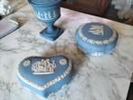 Wedgwood Jasperware Collectie: Urn, Hart- en Ronde Doos, Ophalen of Verzenden