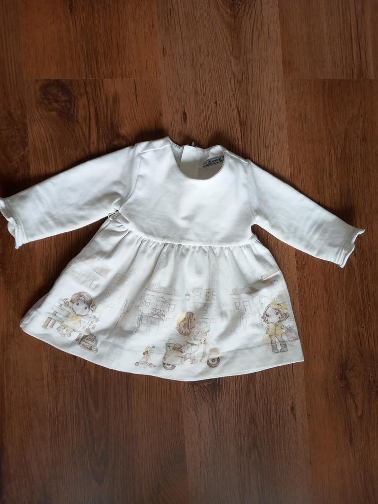 Mayoral jurkje wit 68 lange mouw, Kinderen en Baby's, Babykleding | Maat 68, Mayoral, Meisje, Jurkje of Rokje, Ophalen of Verzenden