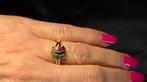 Gouden Vintage ring met edelstenen en diamant. 2026/147.