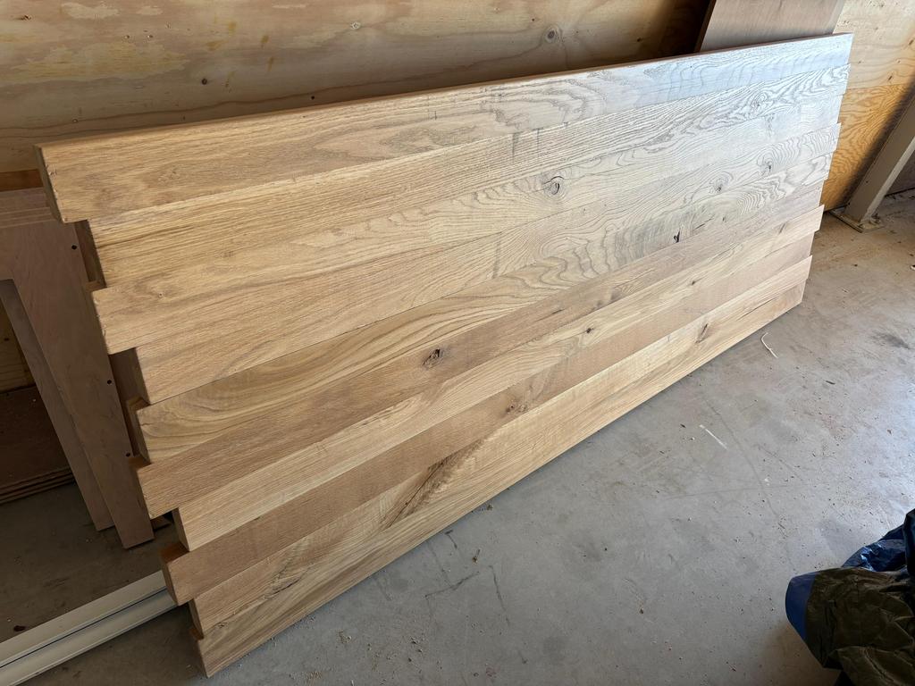 Tafelblad masief eiken, 200 cm of meer, Zo goed als nieuw, Rechthoekig, 50 tot 100 cm